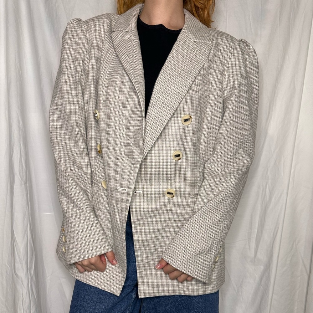 DKNY Gray Double-Breasted Women's Jacket